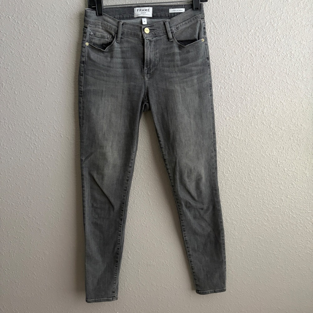 Frame Black Gray Le Skinny De Jeanne Skinny Denim Jeans 28
